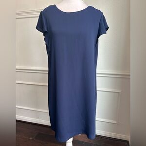 Adrienne Vittadini Navy Dress with Gold Zipper, size 10
